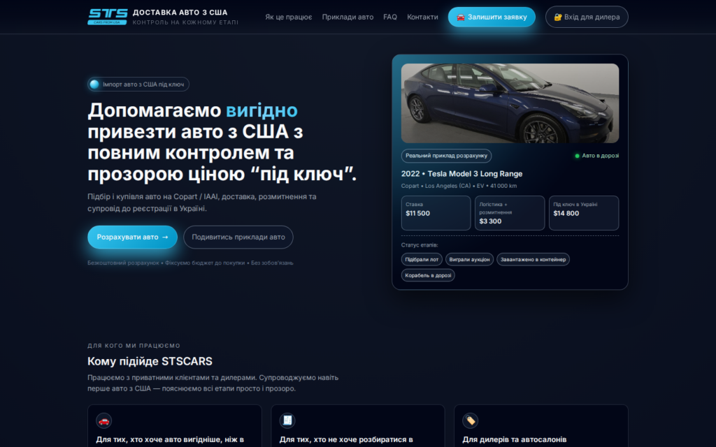 Профиль компании STSCARS