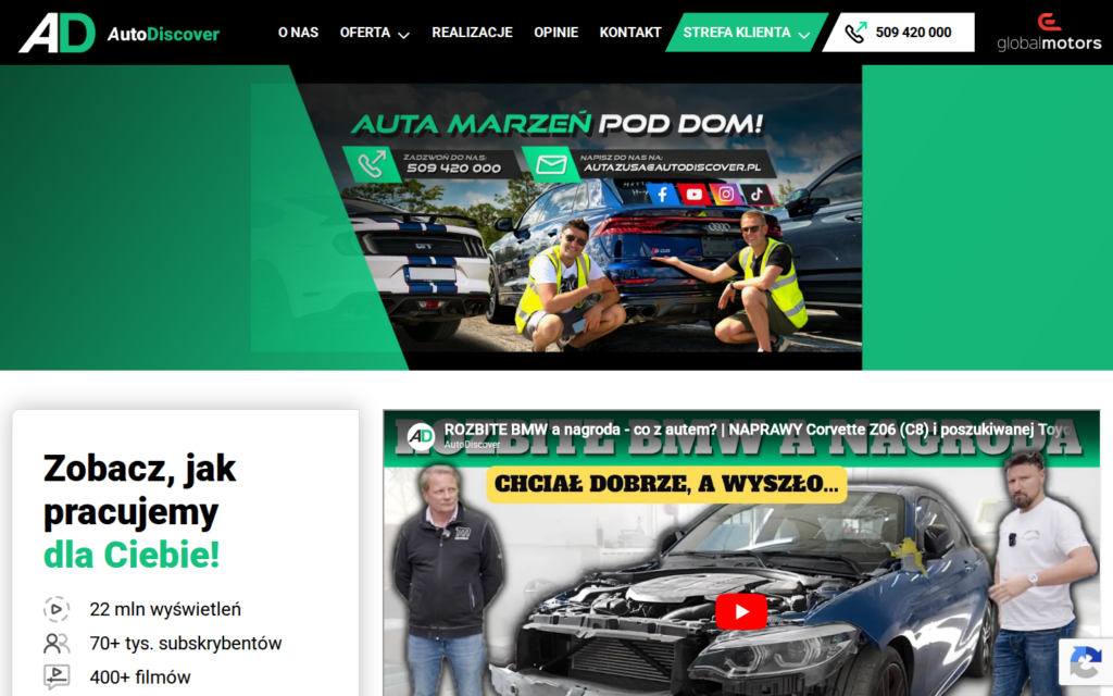Сайт AutoDiscover — импорт авто из США и Канады