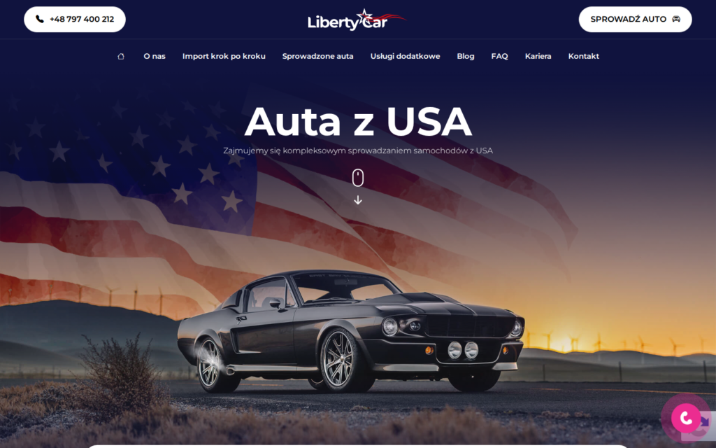 Сайт LibertyCar — импорт авто из США и Канады