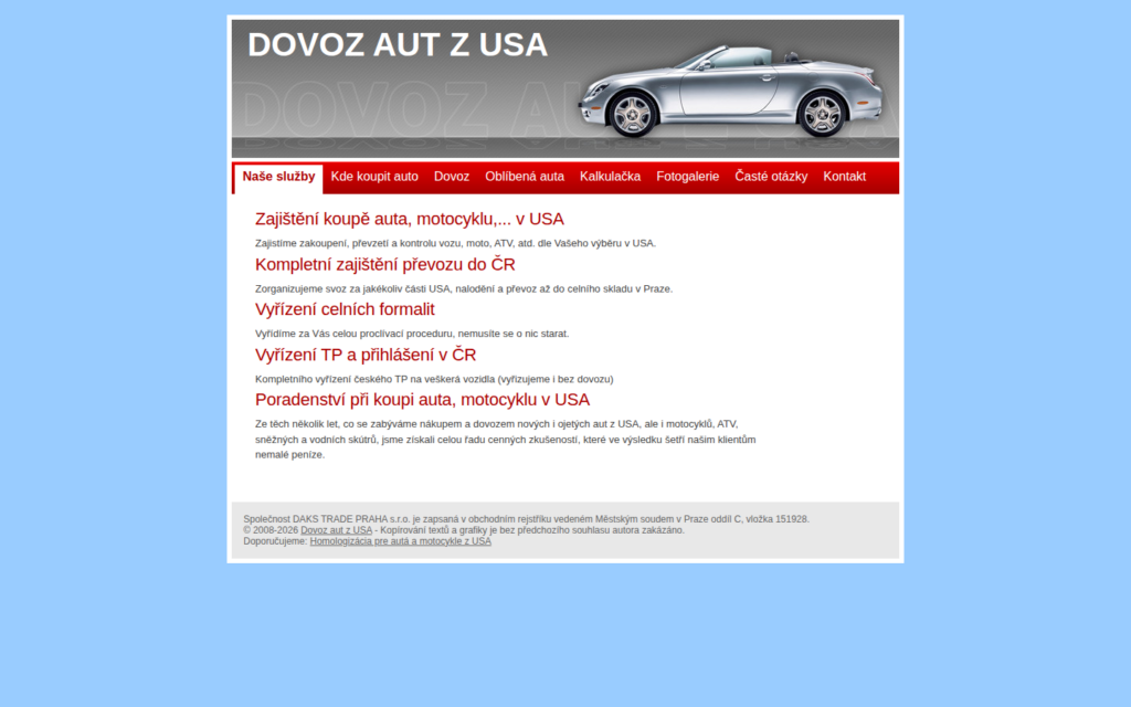 Профиль компании DAKS TRADE PRAHA