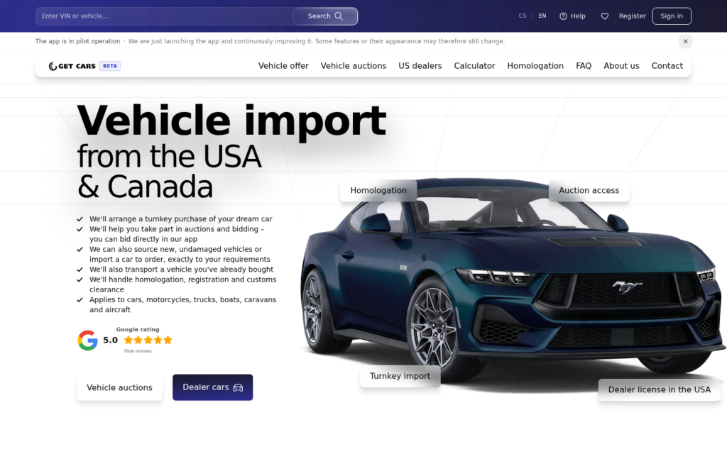 Профиль компании GetCars